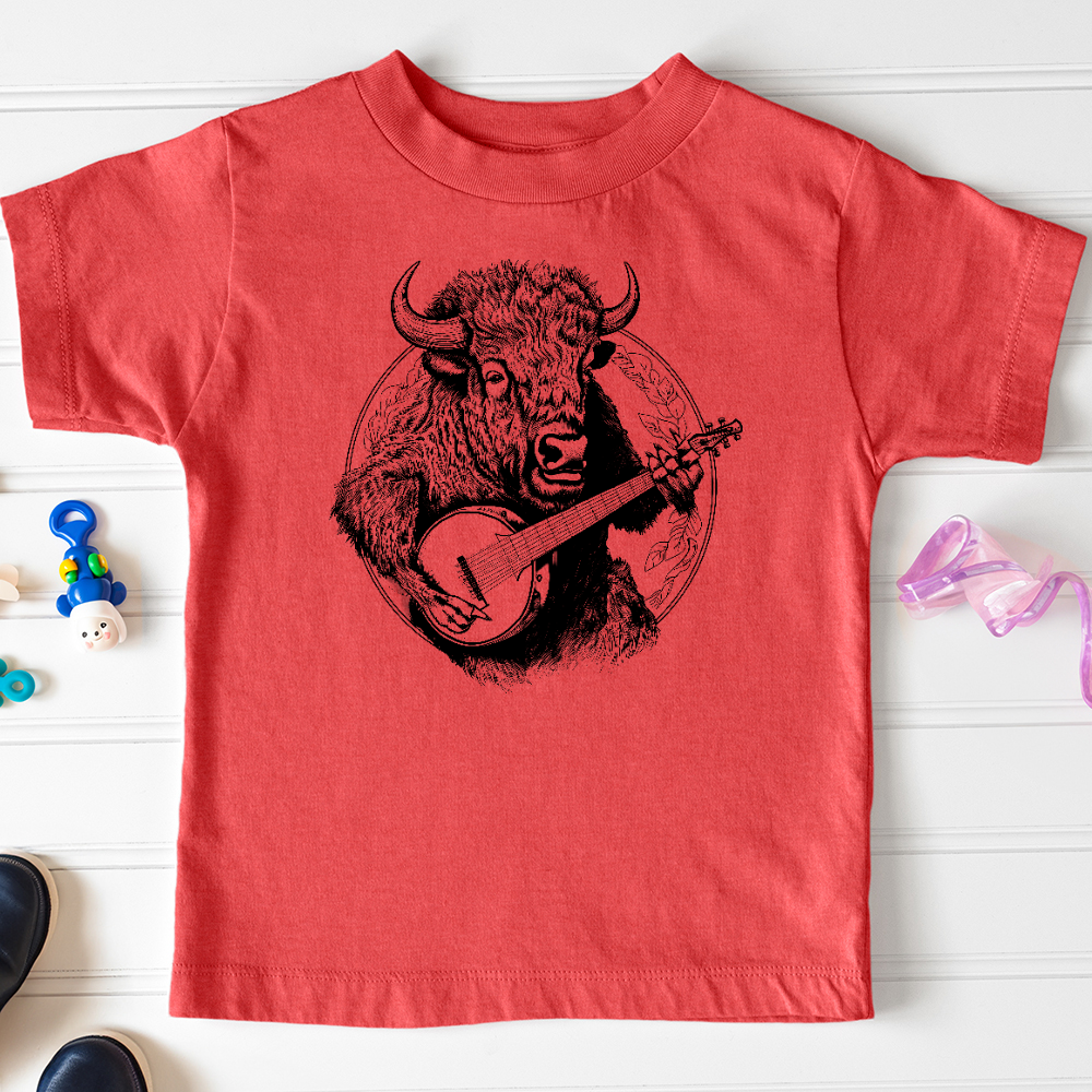 Viking Goods Banjo Bison Toddler Tee Heather Red / 2T