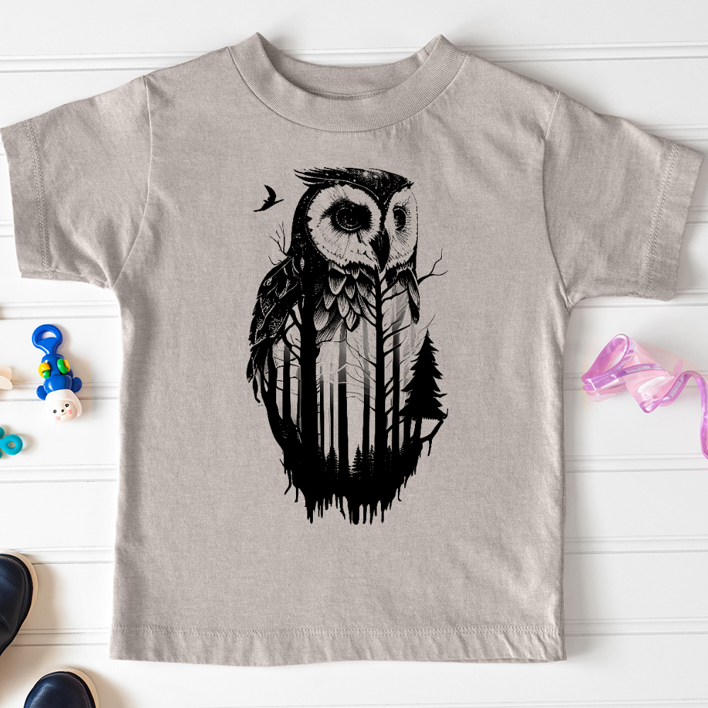 Viking Goods Owl Soul Toddler Tee Heather Stone / 2T