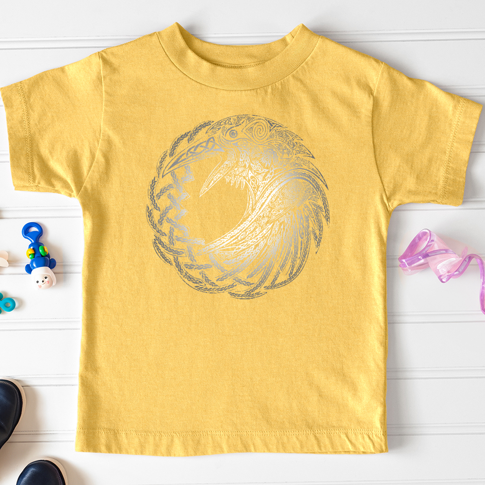 Viking Goods Silver Glass Raven Toddler Tee Heather Yellow Gold / 2T