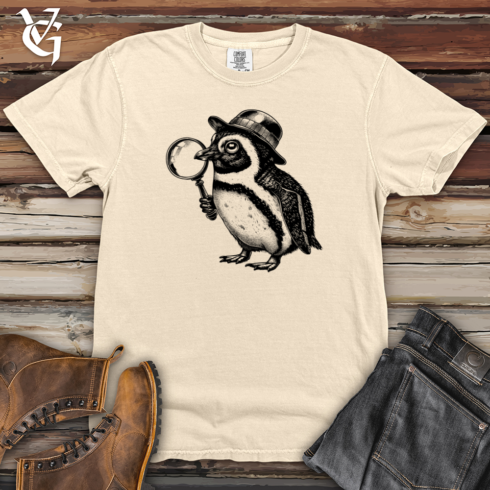 Viking Goods Detective Penguin Lookout Heavy Cotton Comfort Colors Tee Ivory / L