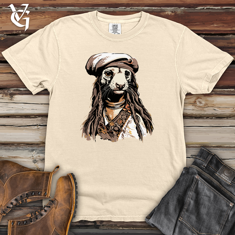 Viking Goods Ferret Pirate Heavy Cotton Comfort Colors Tee Ivory / L