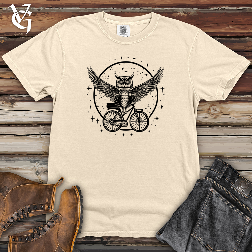Viking Goods Interstellar Cycling Owl Heavy Cotton Comfort Colors Tee Ivory / L