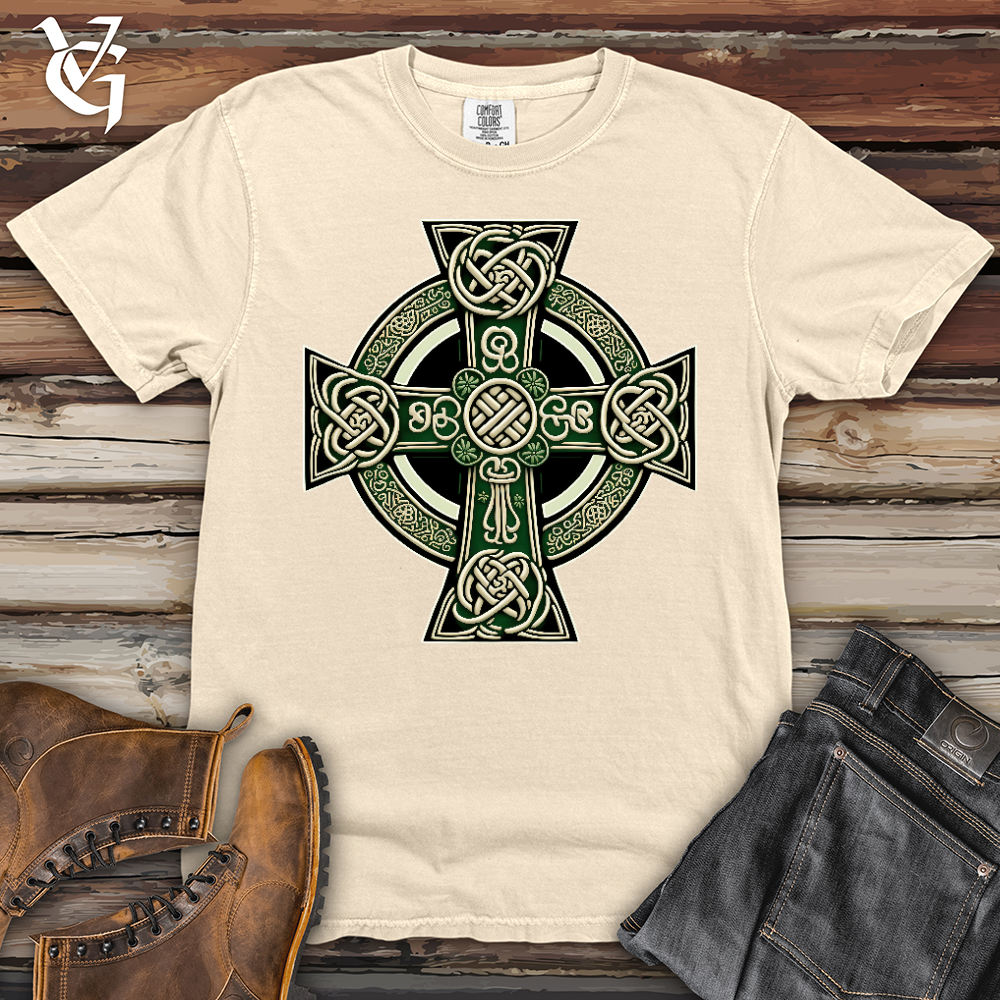 Viking Goods Knotted Celtic Crosses Heavy Cotton Comfort Colors Tee Ivory / L