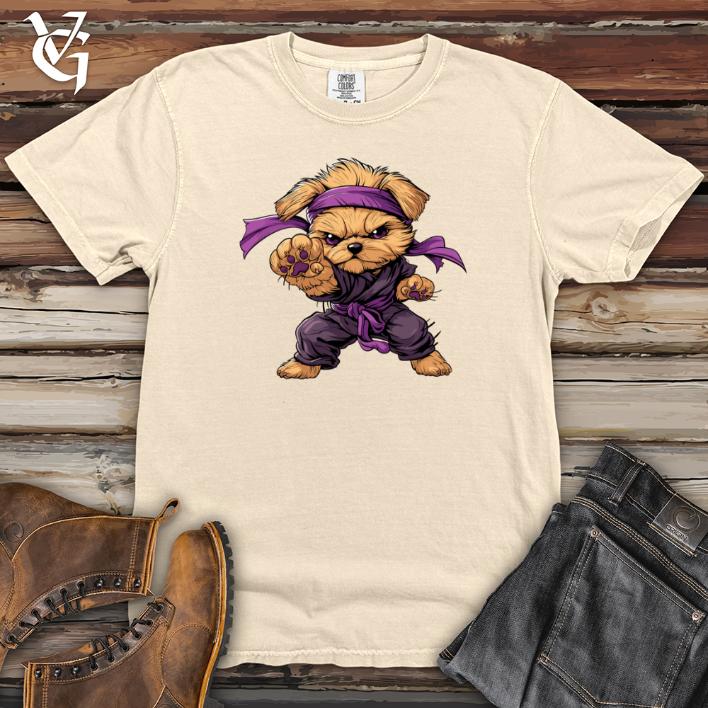 Viking Goods Ninja Puppy Pose Heavy Cotton Comfort Colors Tee Ivory / L