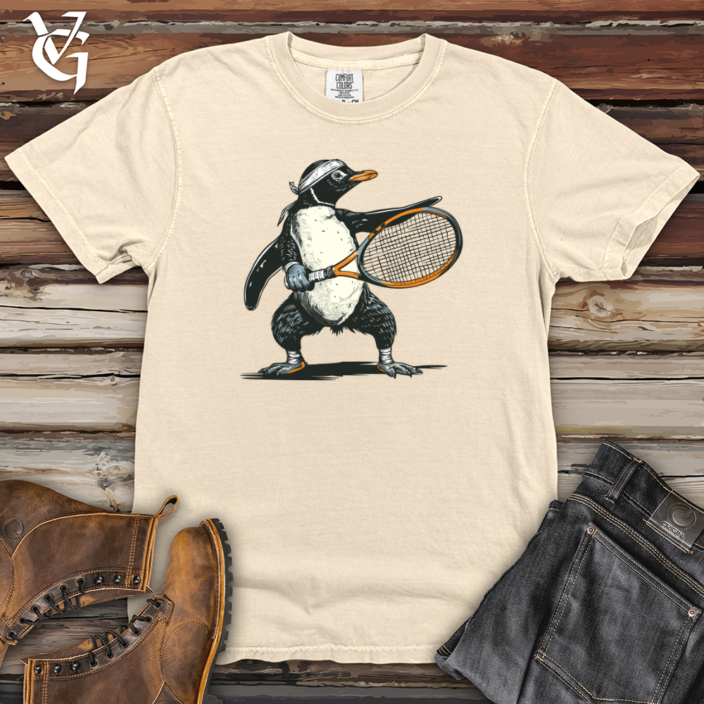 Viking Goods Penguin Tennis Player Heavy Cotton Comfort Colors Tee Ivory / L