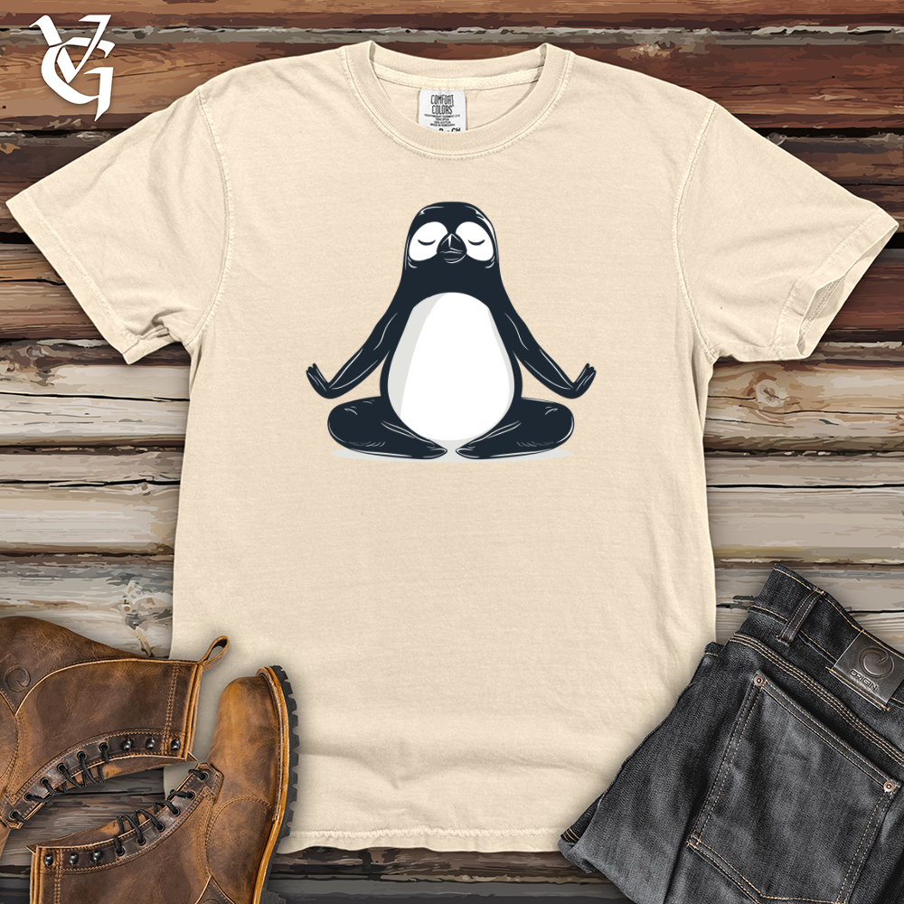 Viking Goods Penguin Zen Pose Heavy Cotton Comfort Colors Tee Ivory / L