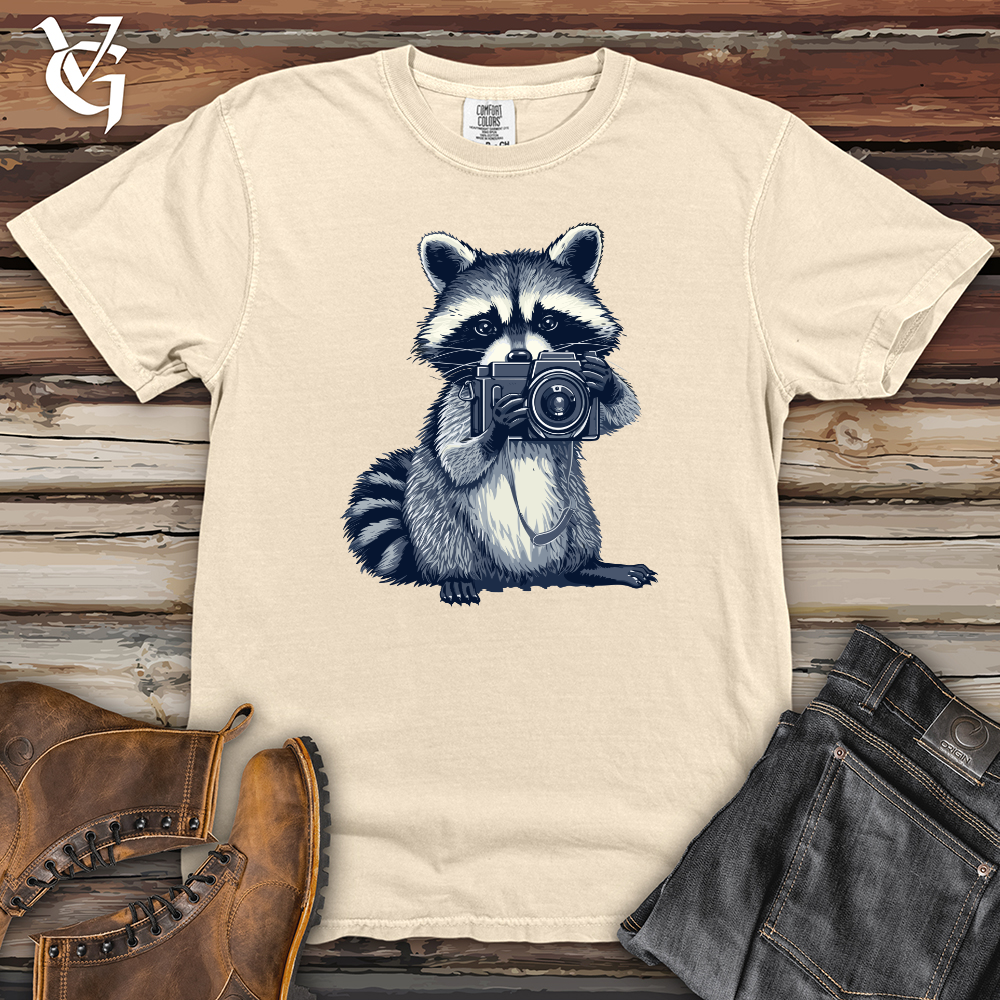 Viking Goods Raccoon Photographer Snapshot Heavy Cotton Comfort Colors Tee Ivory / L