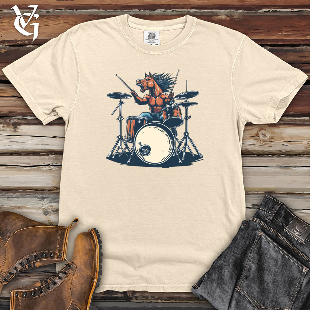 Viking Goods Stallion Drummer Beat Heavy Cotton Comfort Colors Tee Ivory / L