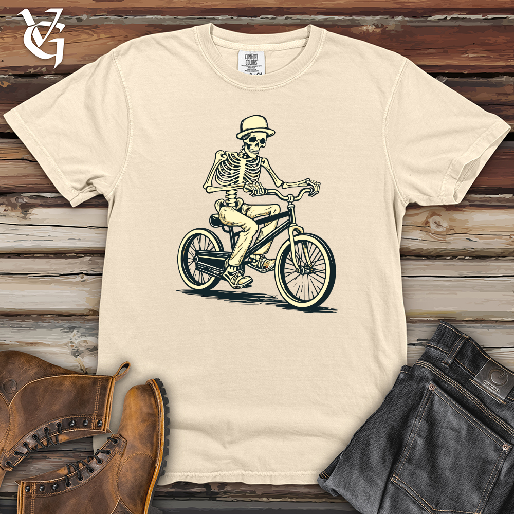 Viking Goods Whimsical Trike Skeleton Heavy Cotton Comfort Colors Tee Ivory / L