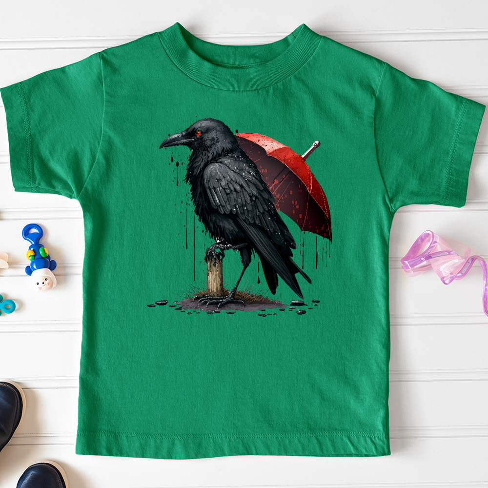 Viking Goods Raven in the Rain Toddler Tee Kelly / 2T
