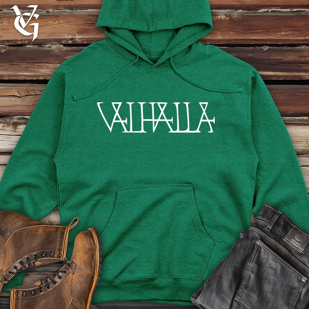 Viking Goods Valhalla Midweight Hooded Sweatshirt Kelly Green Heather / L