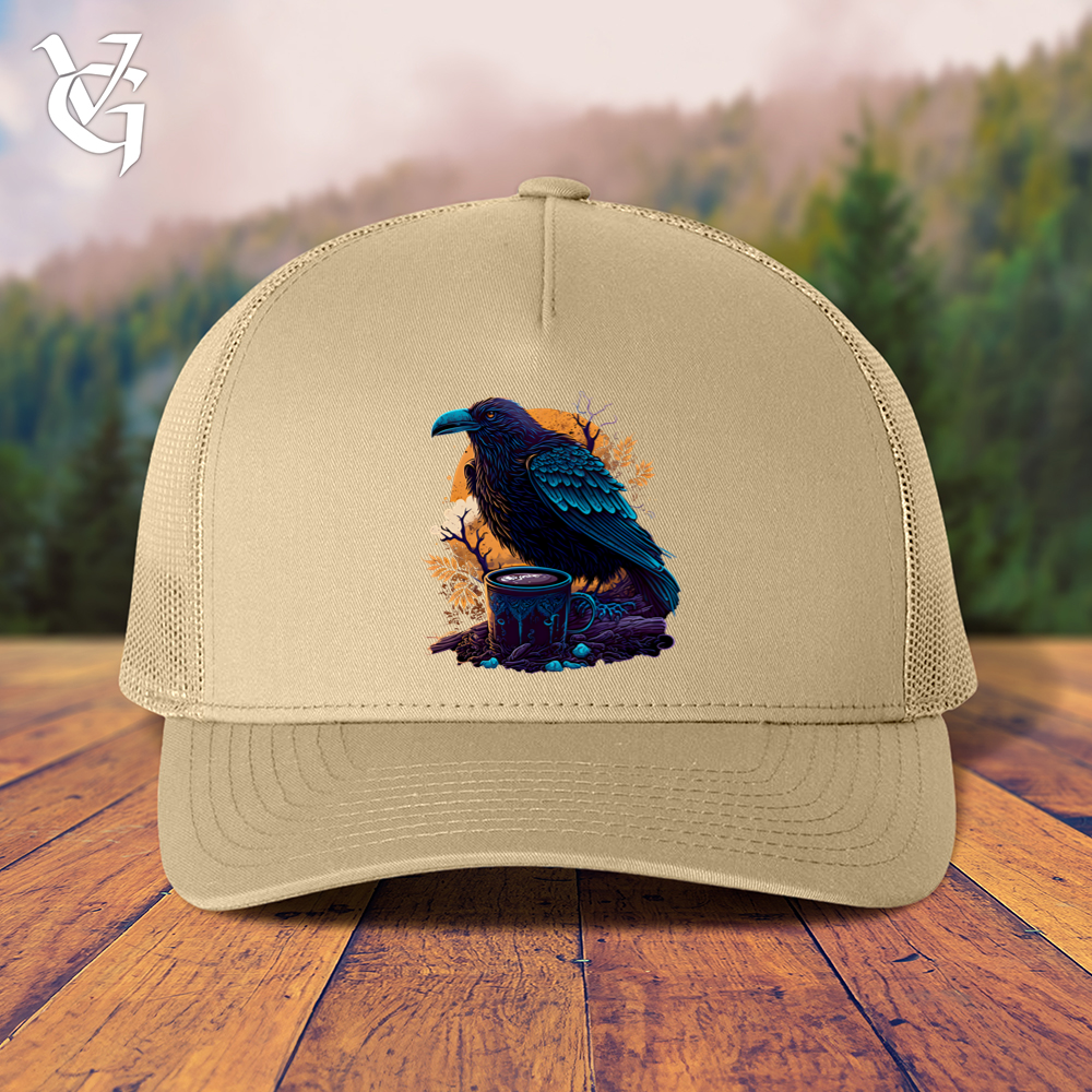 Viking Goods Black Raven Coffee Trucker Cap Khaki