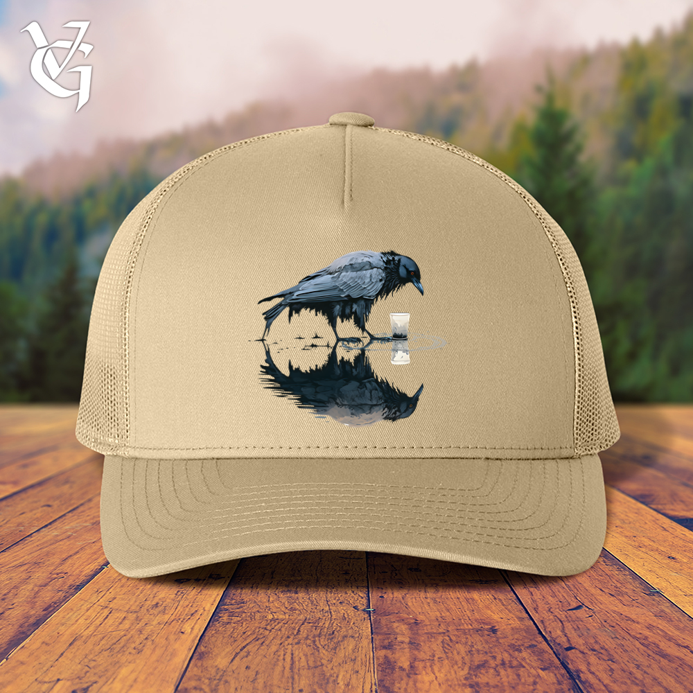 Viking Goods Raven Reflection Trucker Cap Khaki