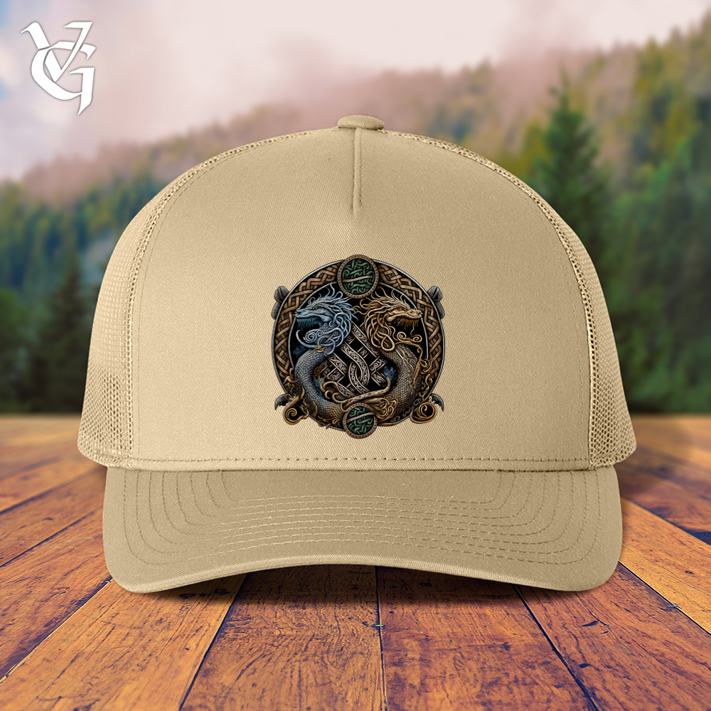 Viking Goods Two Dragons Trucker Cap Khaki
