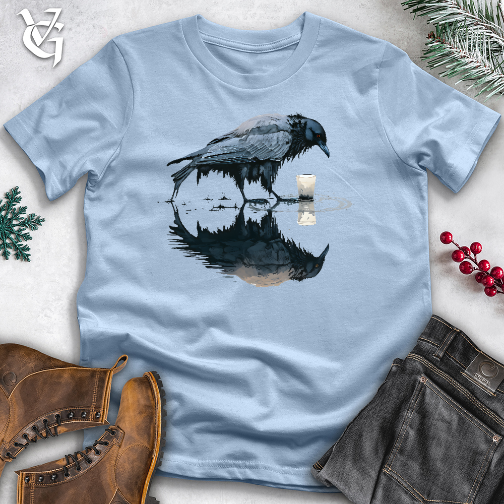 Viking Goods Raven Reflection Cotton Tee Light Blue / L