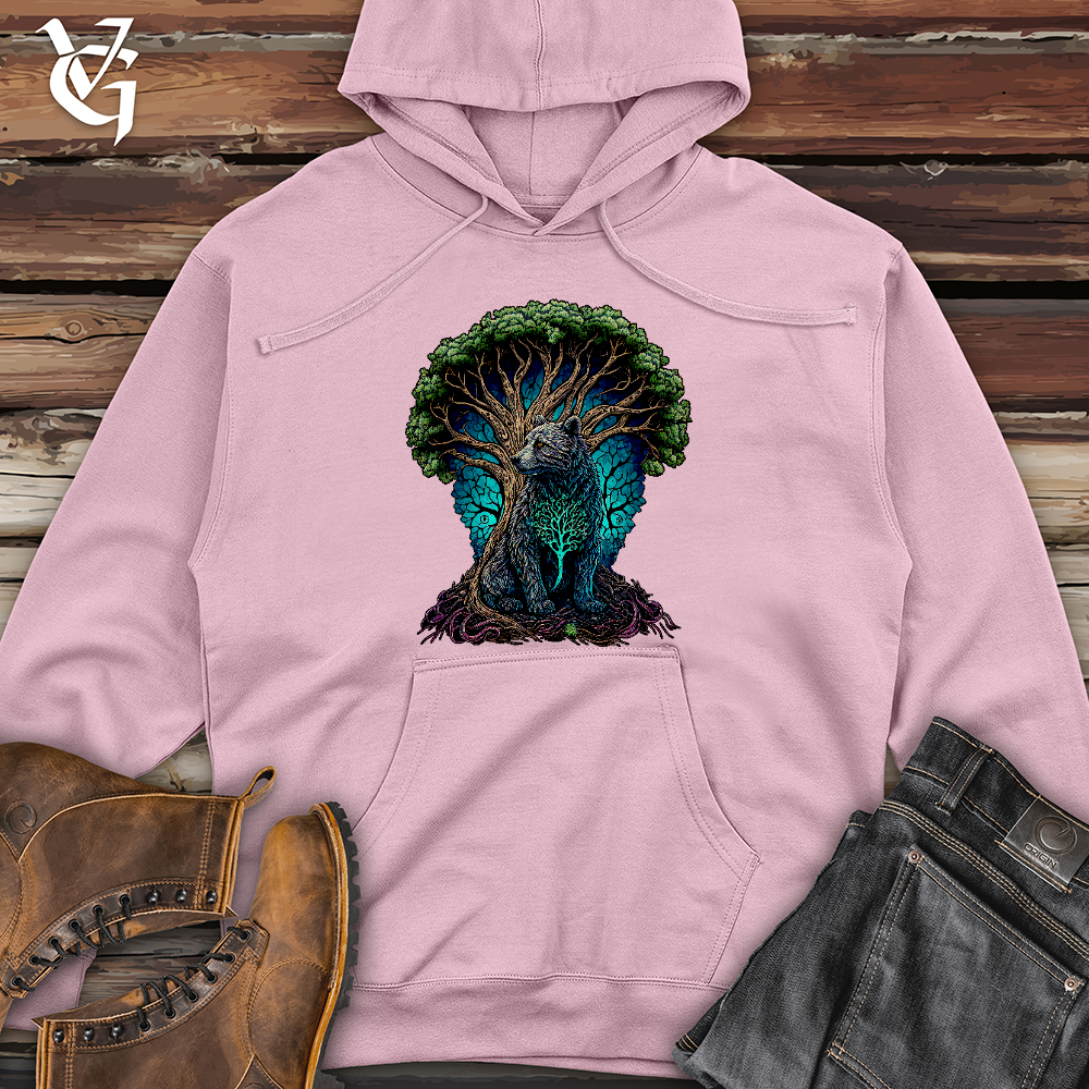 Viking Goods Celtic Bear Midweight Hooded Sweatshirt Light Pink / L