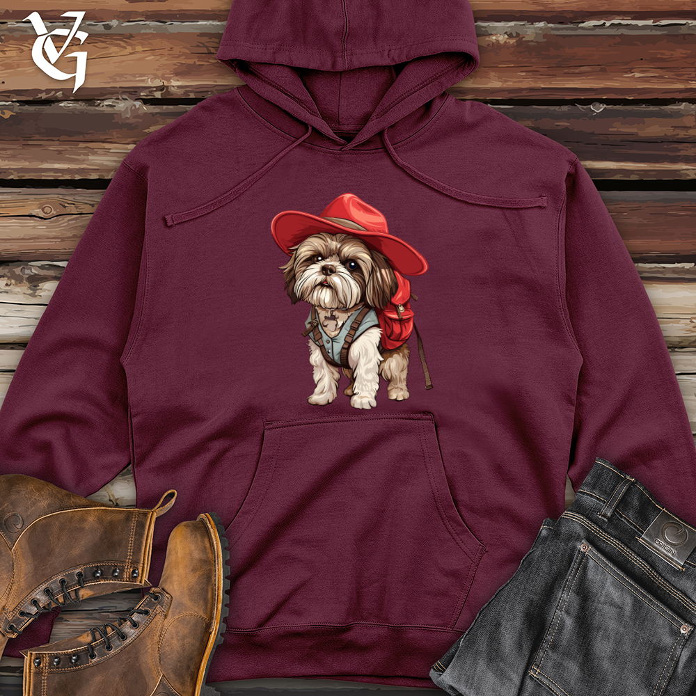 Viking Goods Adventurous Canine Explorer Midweight Hooded Sweatshirt Maroon / L