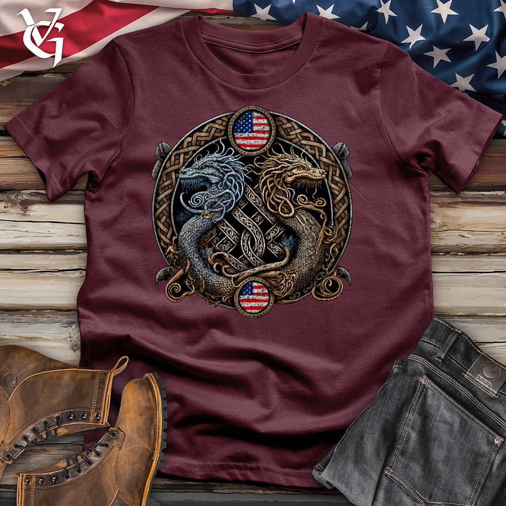 Viking Goods American Dragons Cotton Tee Maroon / L