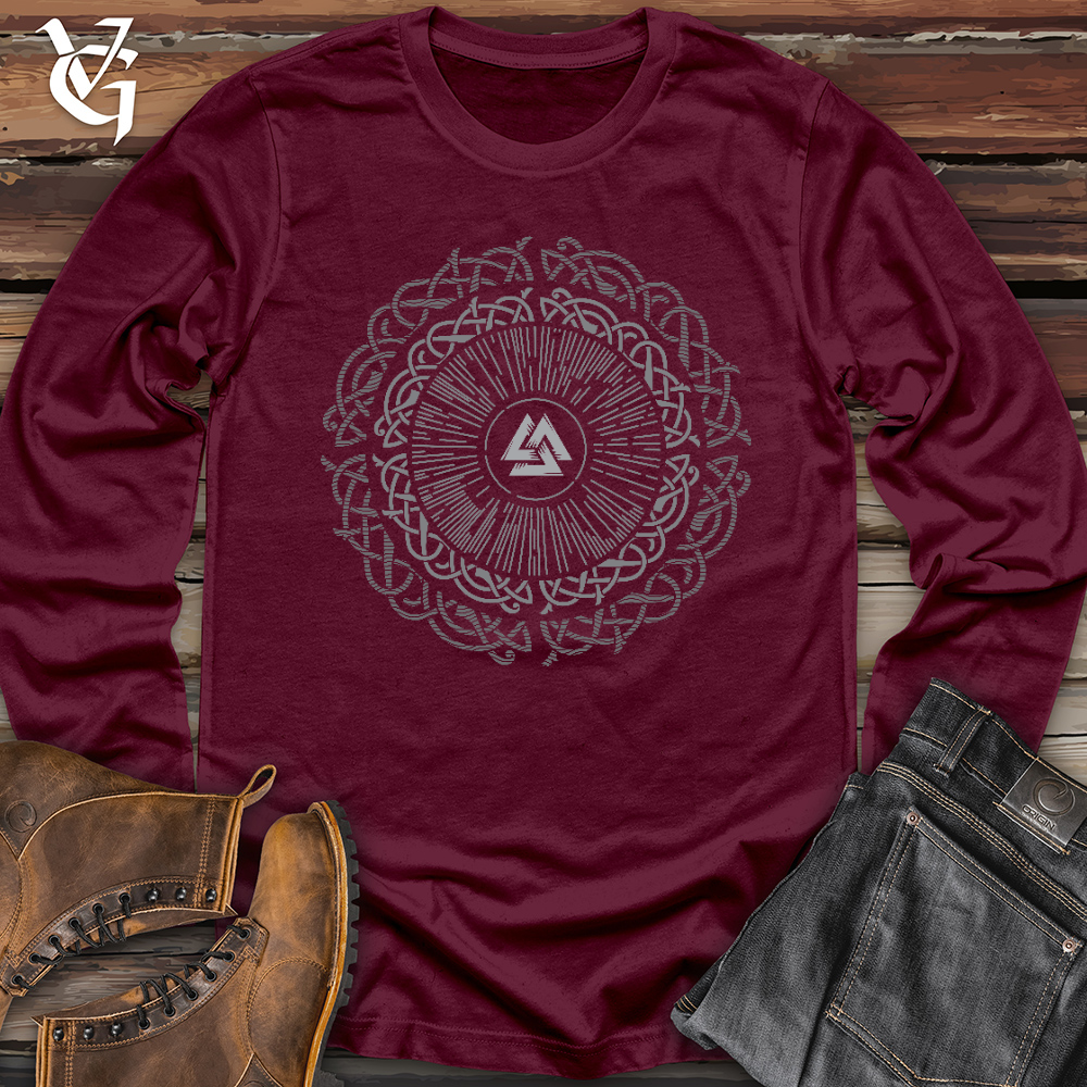 Viking Goods Ancient Round Celtic Long Sleeve Maroon / L