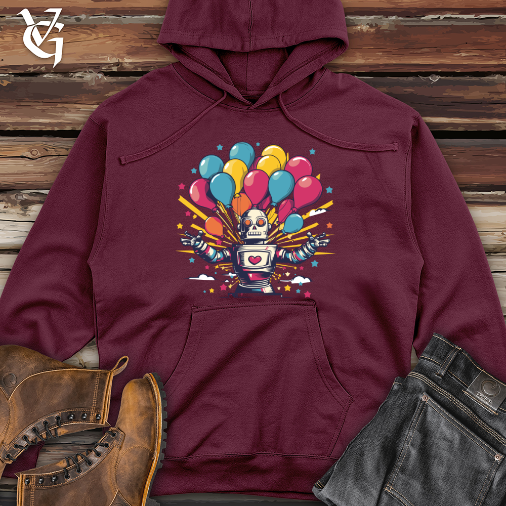 Viking Goods Balloons and Bots Midweight Hooded Sweatshirt Maroon / L
