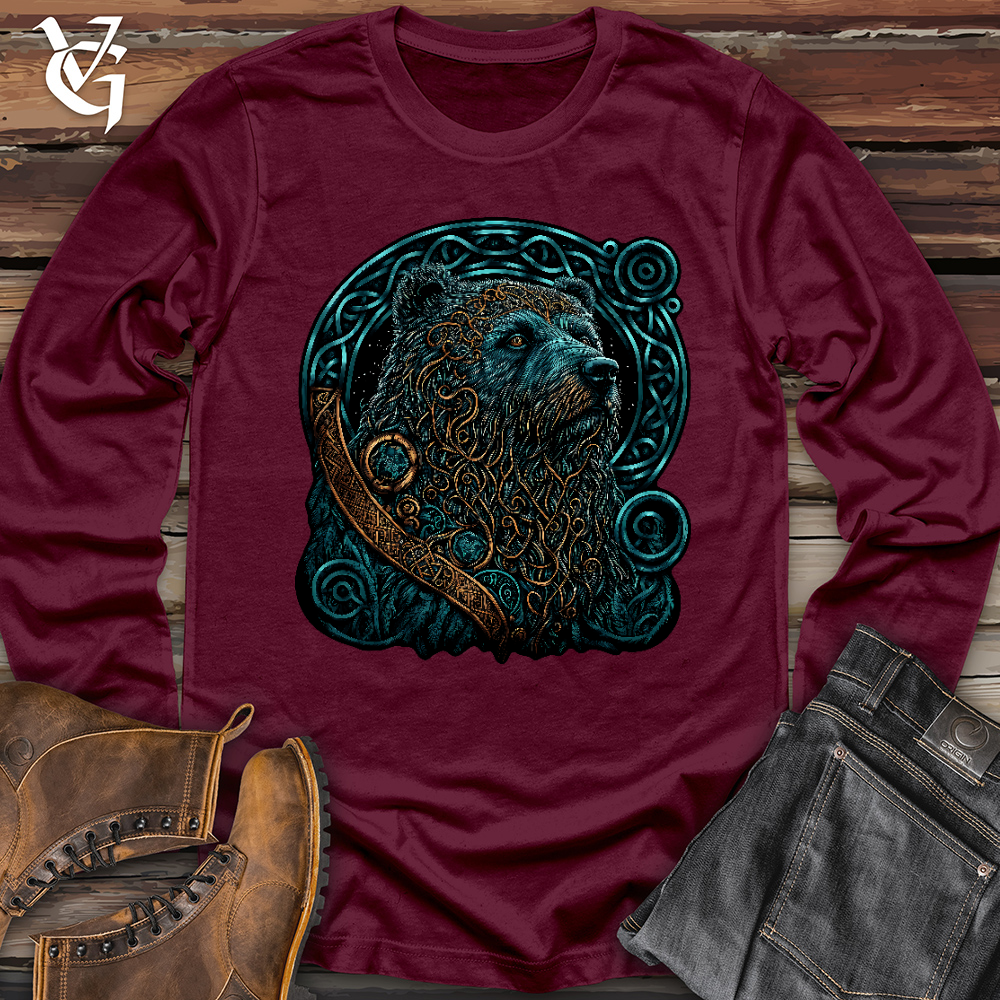 Viking Goods Bear of Wisdom Long Sleeve Maroon / L