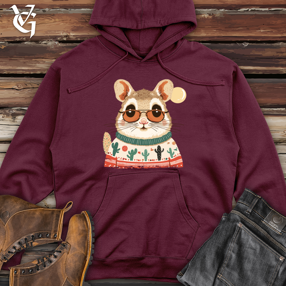 Viking Goods Desert Mouse Chic Midweight Hooded Sweatshirt Maroon / L