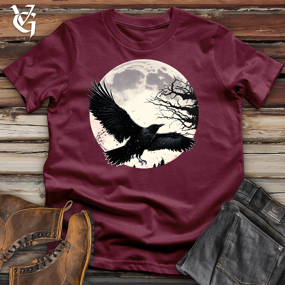 Viking Goods Flying Raven Cotton Tee Maroon / L