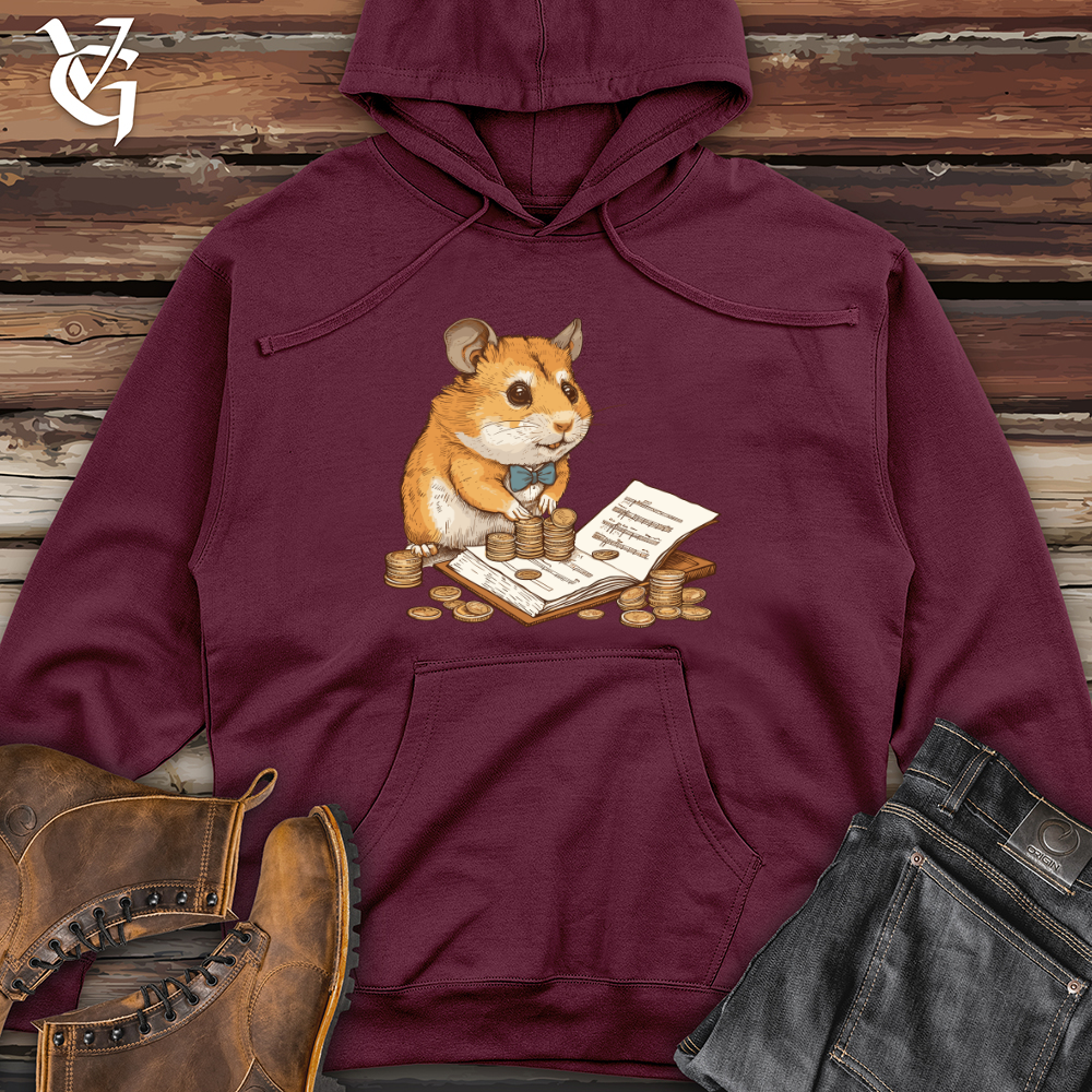 Viking Goods Hamster Finance Manager Midweight Hooded Sweatshirt Maroon / L