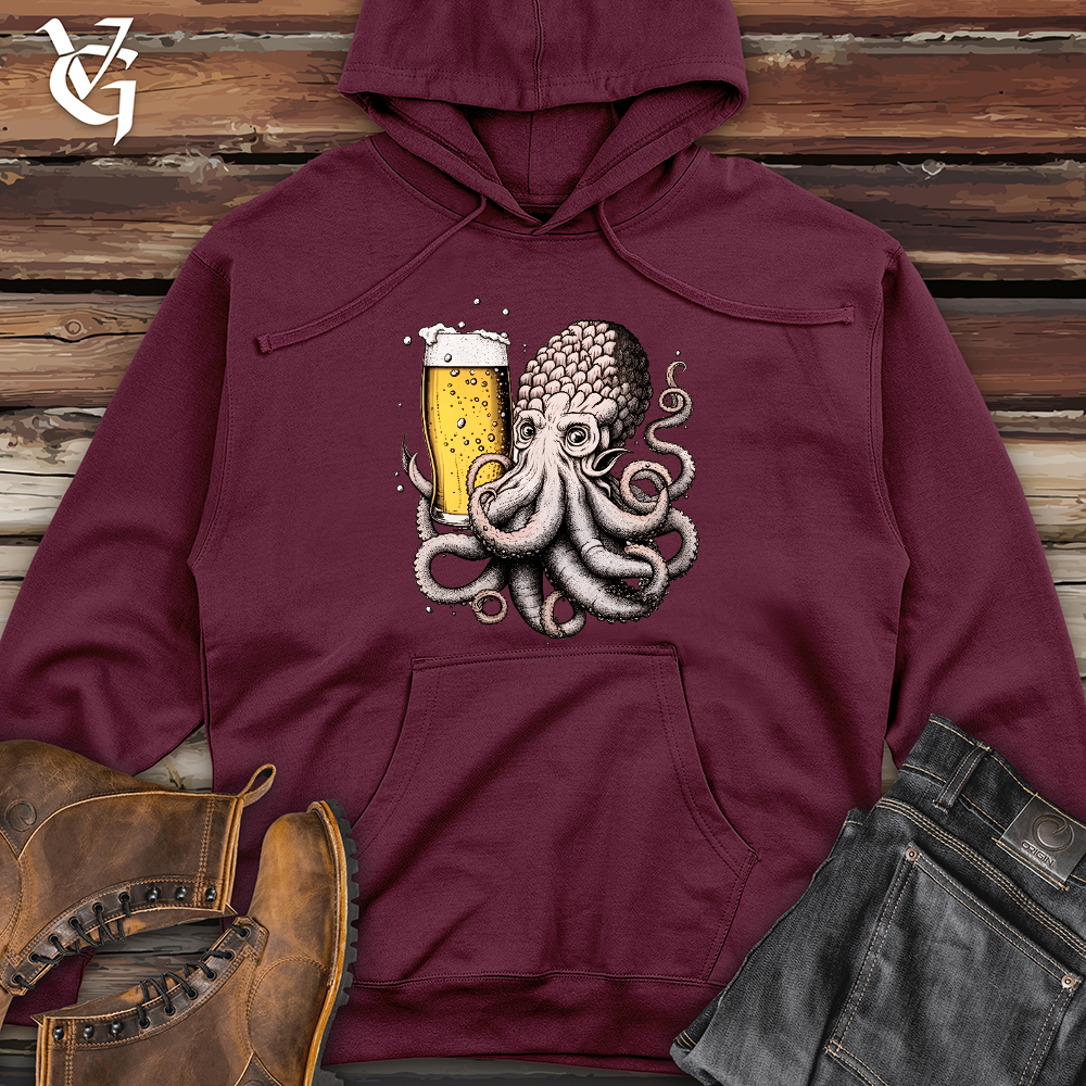 Viking Goods Hoptopus Midweight Hooded Sweatshirt Maroon / L
