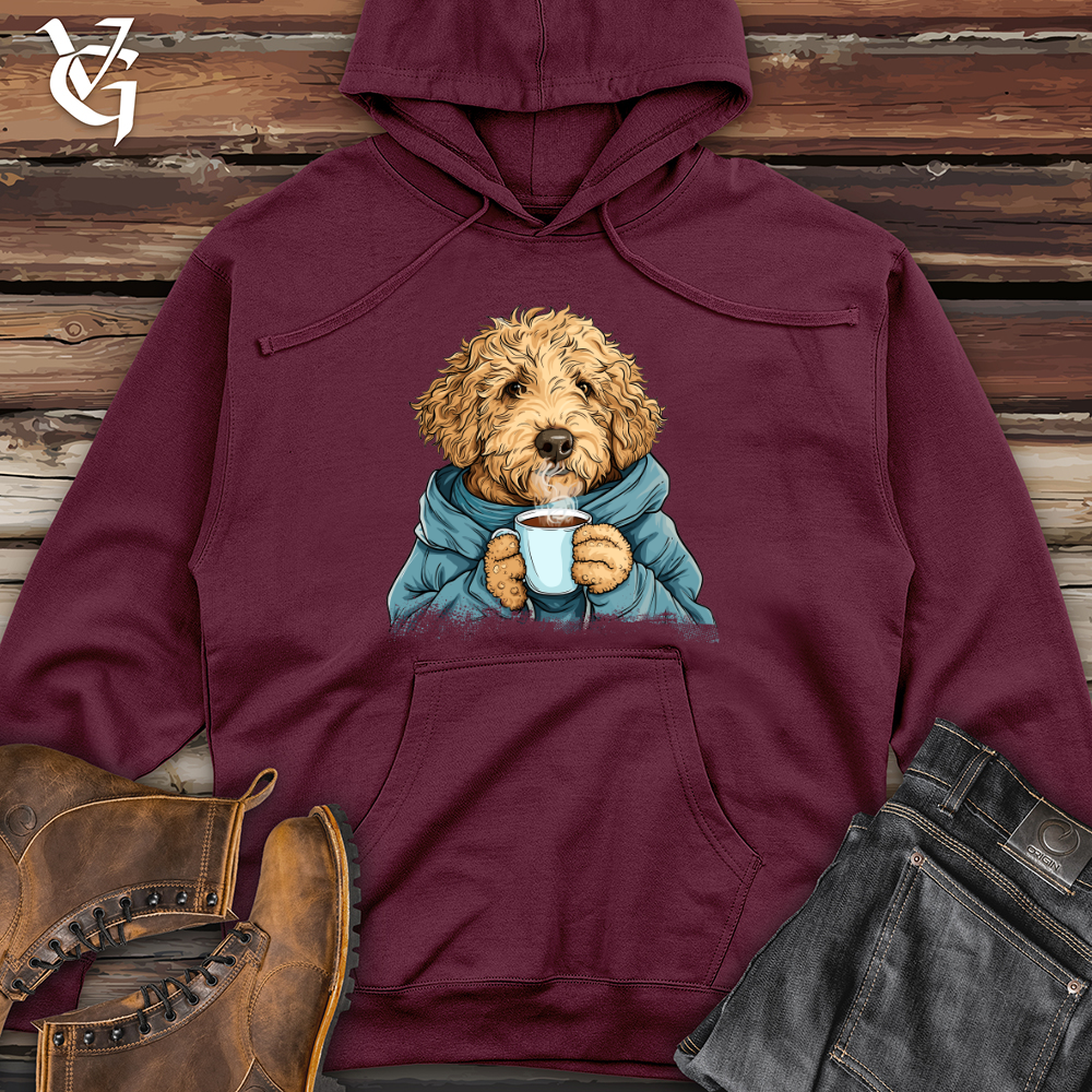 Viking Goods Labradoodle Cozy Beverage Midweight Hooded Sweatshirt Maroon / L