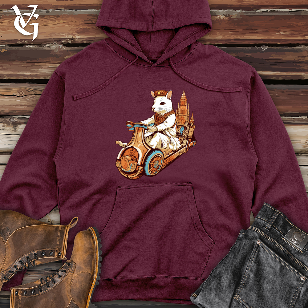 Viking Goods Mouse Time Traveller Midweight Hooded Sweatshirt Maroon / L