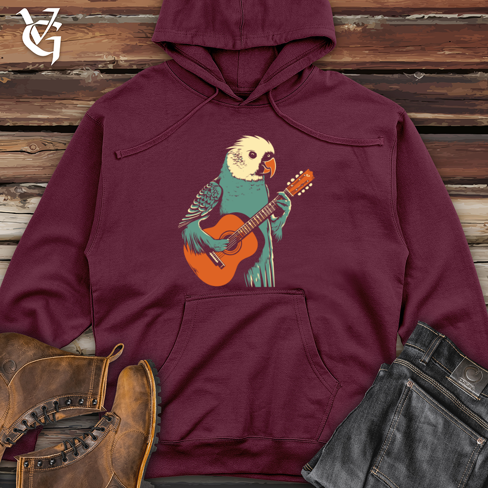 Viking Goods Parrot Acoustic Serenade Midweight Hooded Sweatshirt Maroon / L