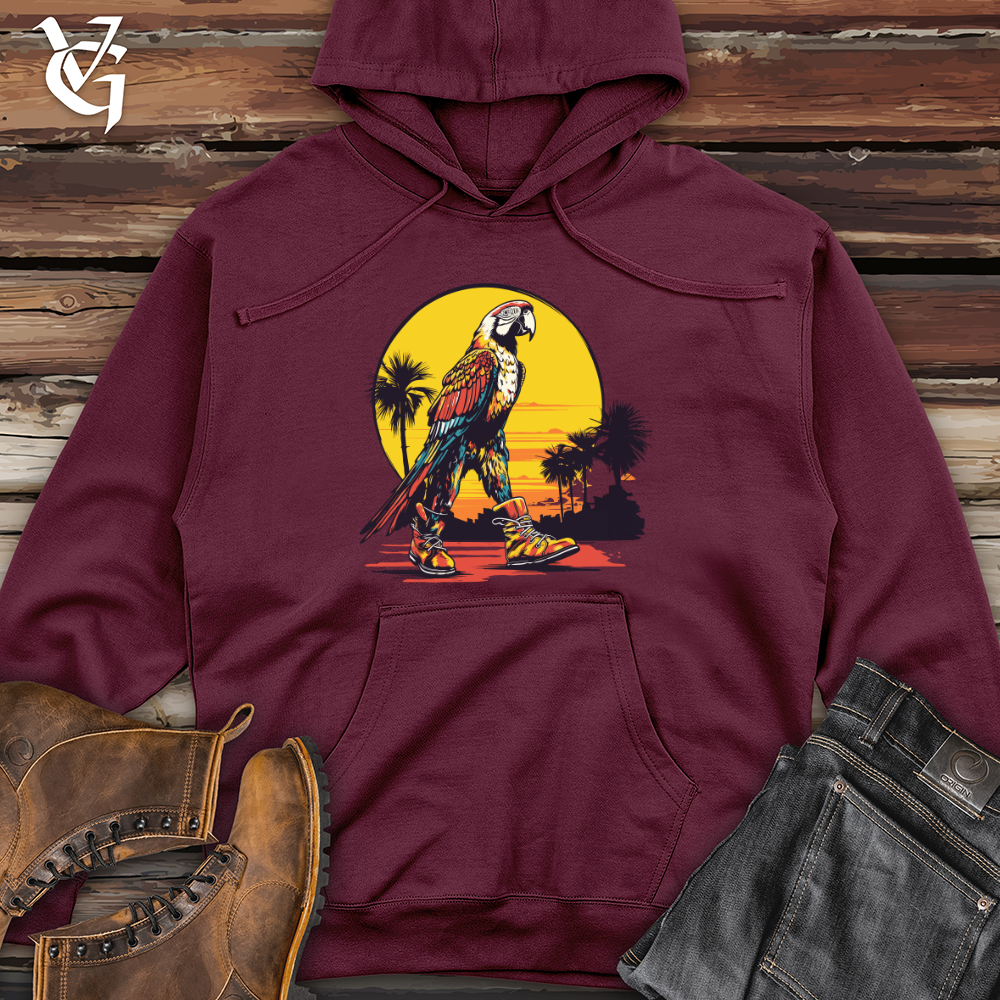 Viking Goods Parrot Sneaker Sunset Midweight Hooded Sweatshirt Maroon / L