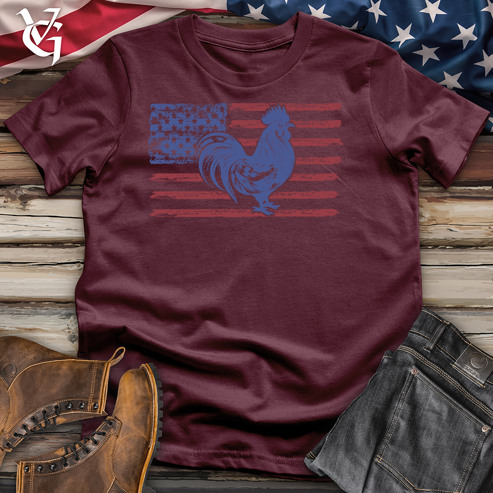 Viking Goods Patriotic Chick Cotton Tee Maroon / L