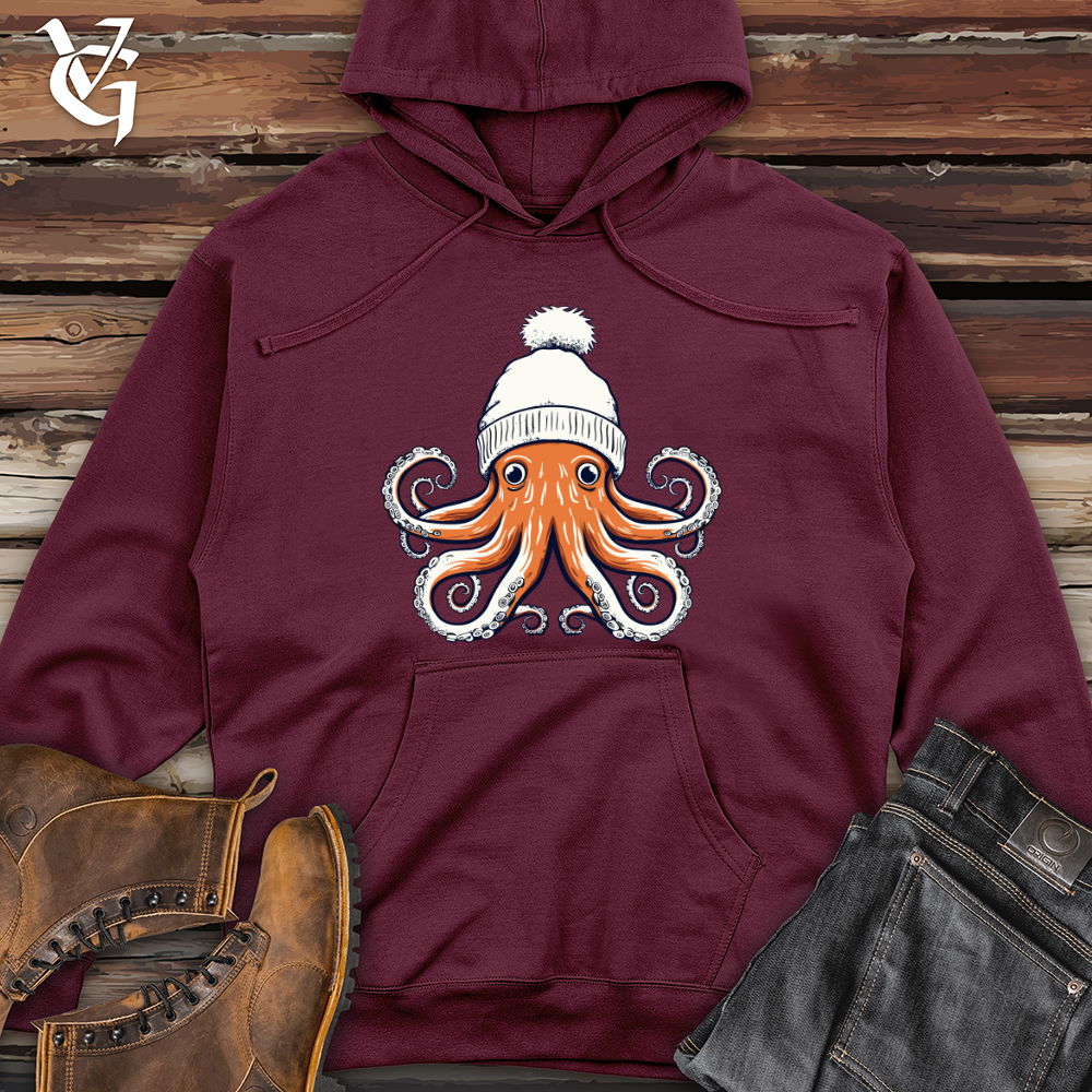 Viking Goods Retro SnowCap Octo Midweight Hooded Sweatshirt Maroon / L