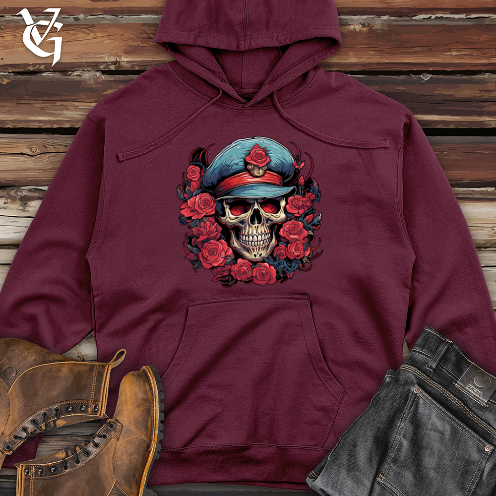 Viking Goods Sailors Skull Voyage Midweight Hooded Sweatshirt Maroon / L