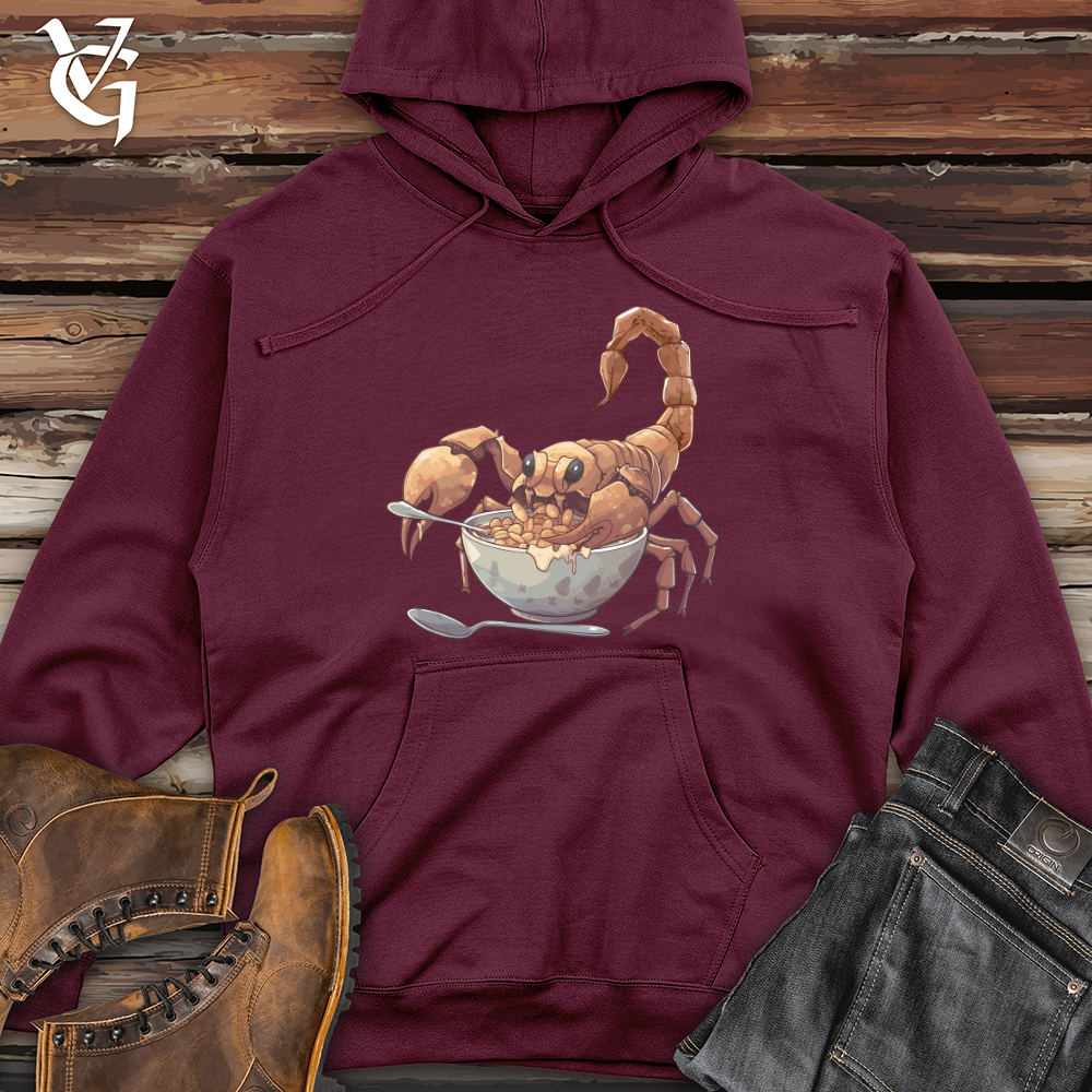 Viking Goods Scorpion Cereal Feast Midweight Hooded Sweatshirt Maroon / L