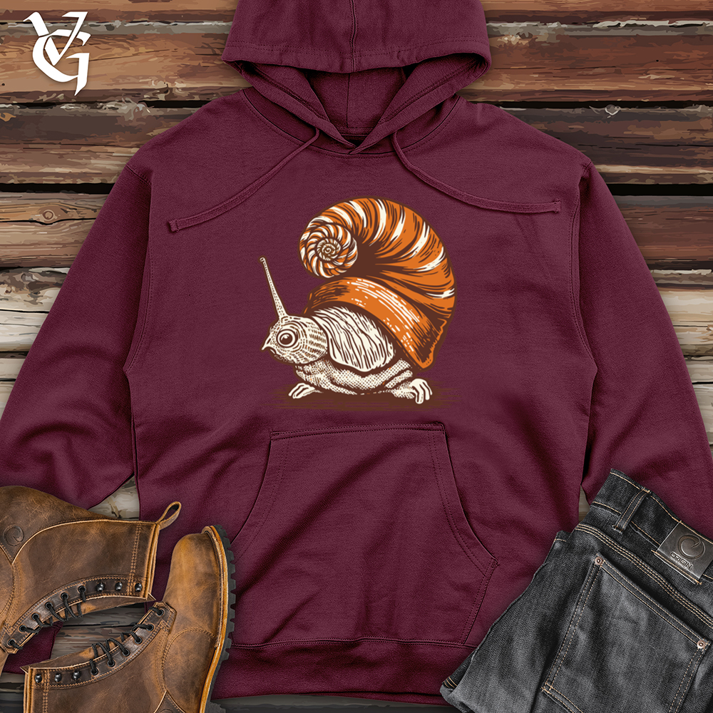 Viking Goods Snail Shell Elegance Midweight Hooded Sweatshirt Maroon / L