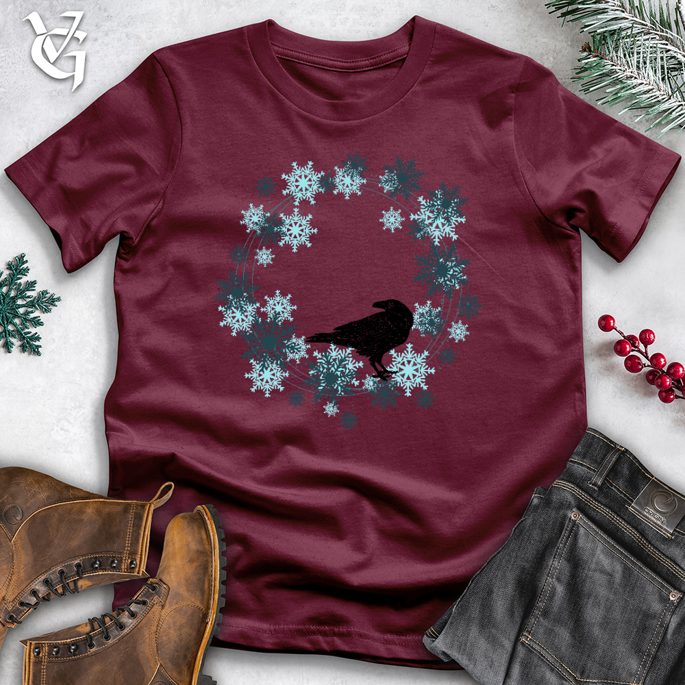 Viking Goods Snowflake Wreath Cotton Tee Maroon / L