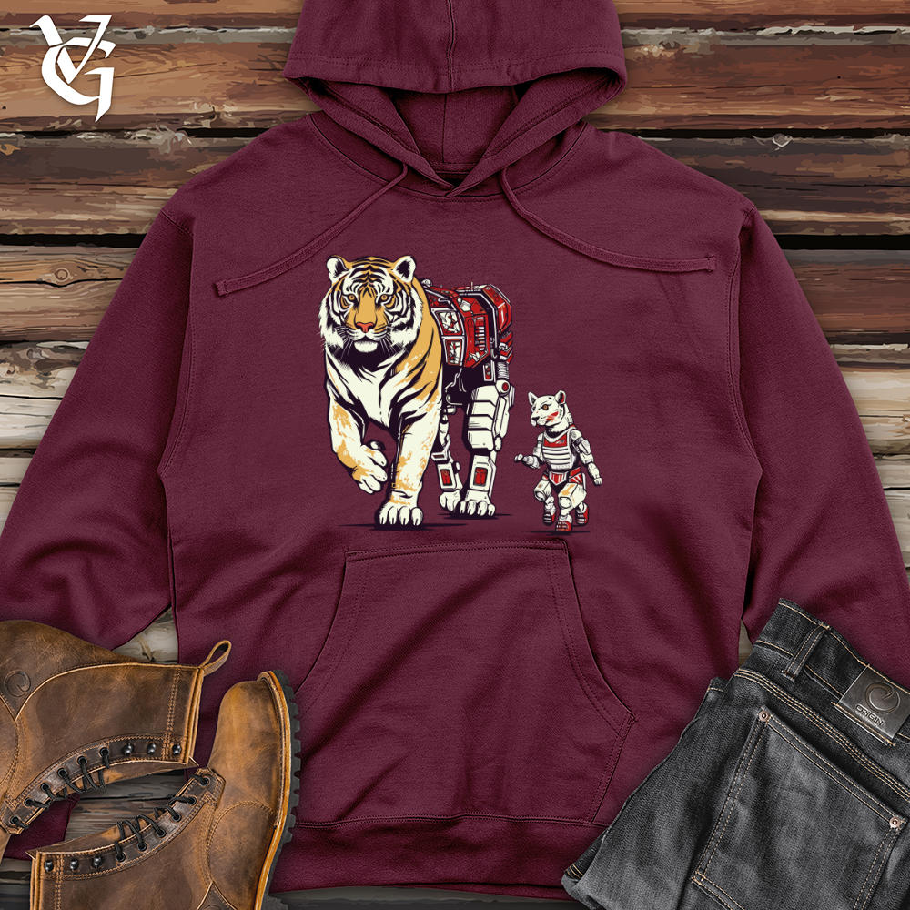 Viking Goods Tiger Mech Partner Midweight Hooded Sweatshirt Maroon / L