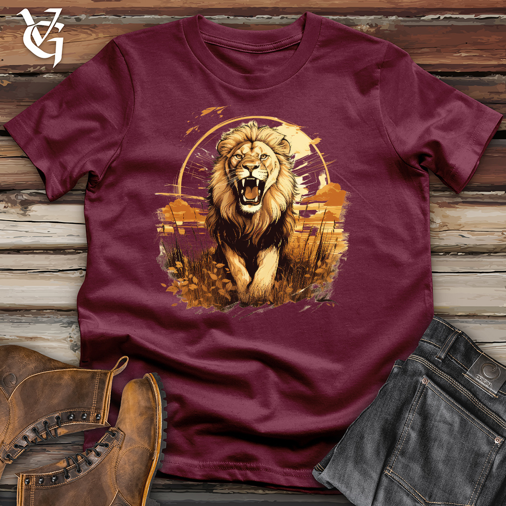 Viking Goods Untamable Lion Cotton Tee Maroon / L