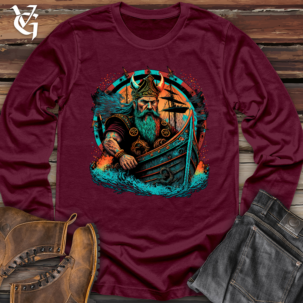 Viking Goods Viking Ship Long Sleeve Maroon / L
