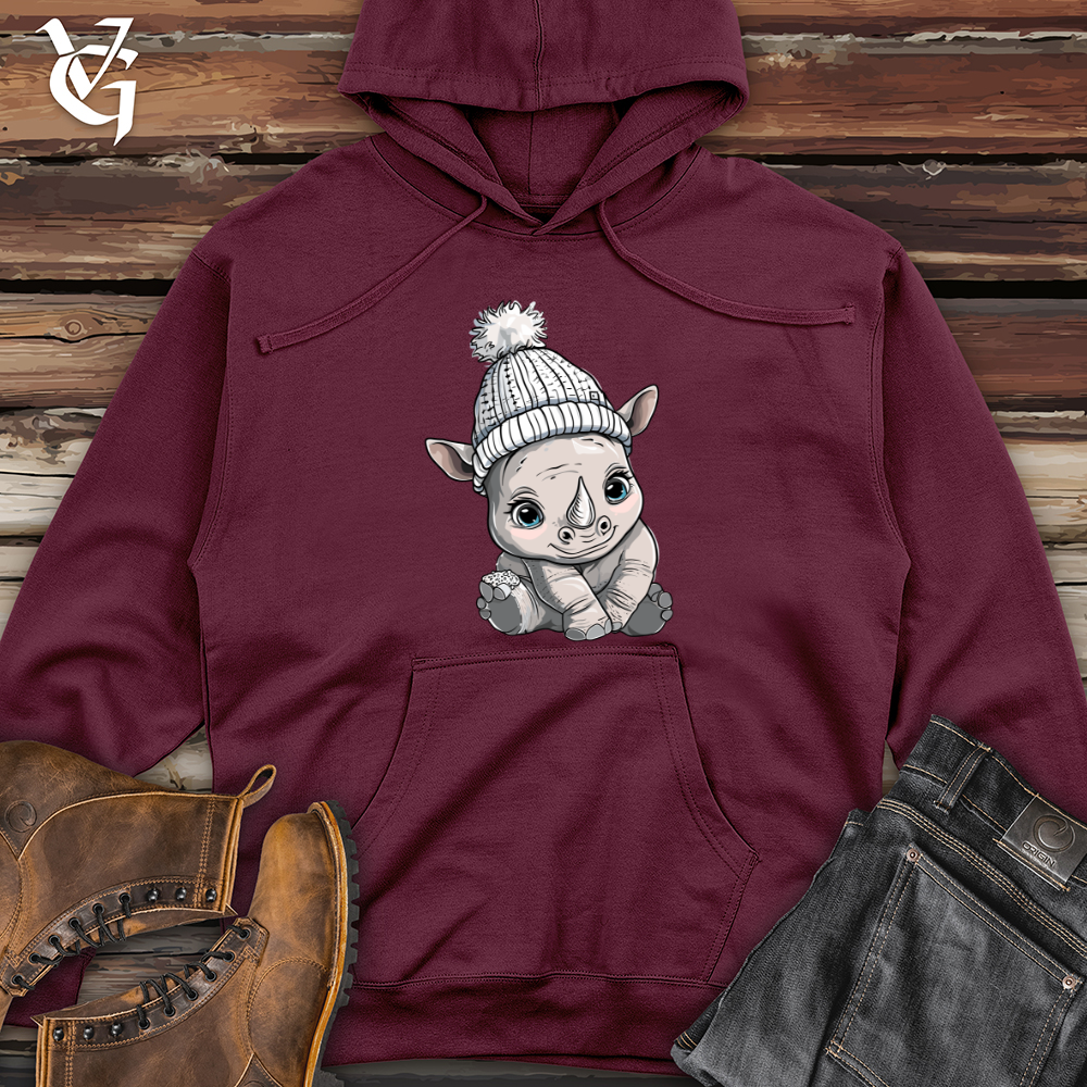 Viking Goods Winter Rhino Cuddles Midweight Hooded Sweatshirt Maroon / L