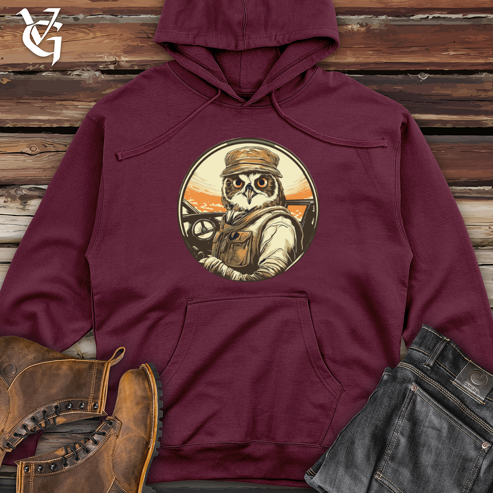 Viking Goods Wise Aviator Expedition Midweight Hooded Sweatshirt Maroon / L