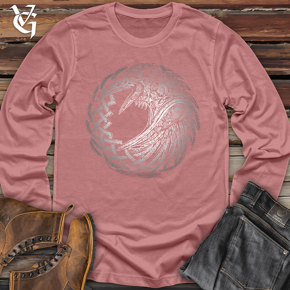 Viking Goods Silver Glass Raven Long Sleeve Mauve / L