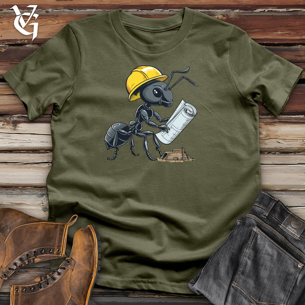 Viking Goods Ant Construction Planner Cotton Tee Military Green / L