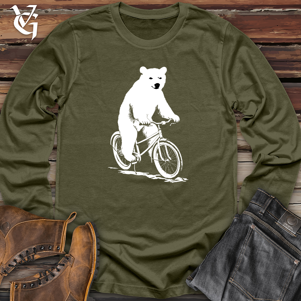 Viking Goods Arctic Cycle Bear Long Sleeve Military Green / L