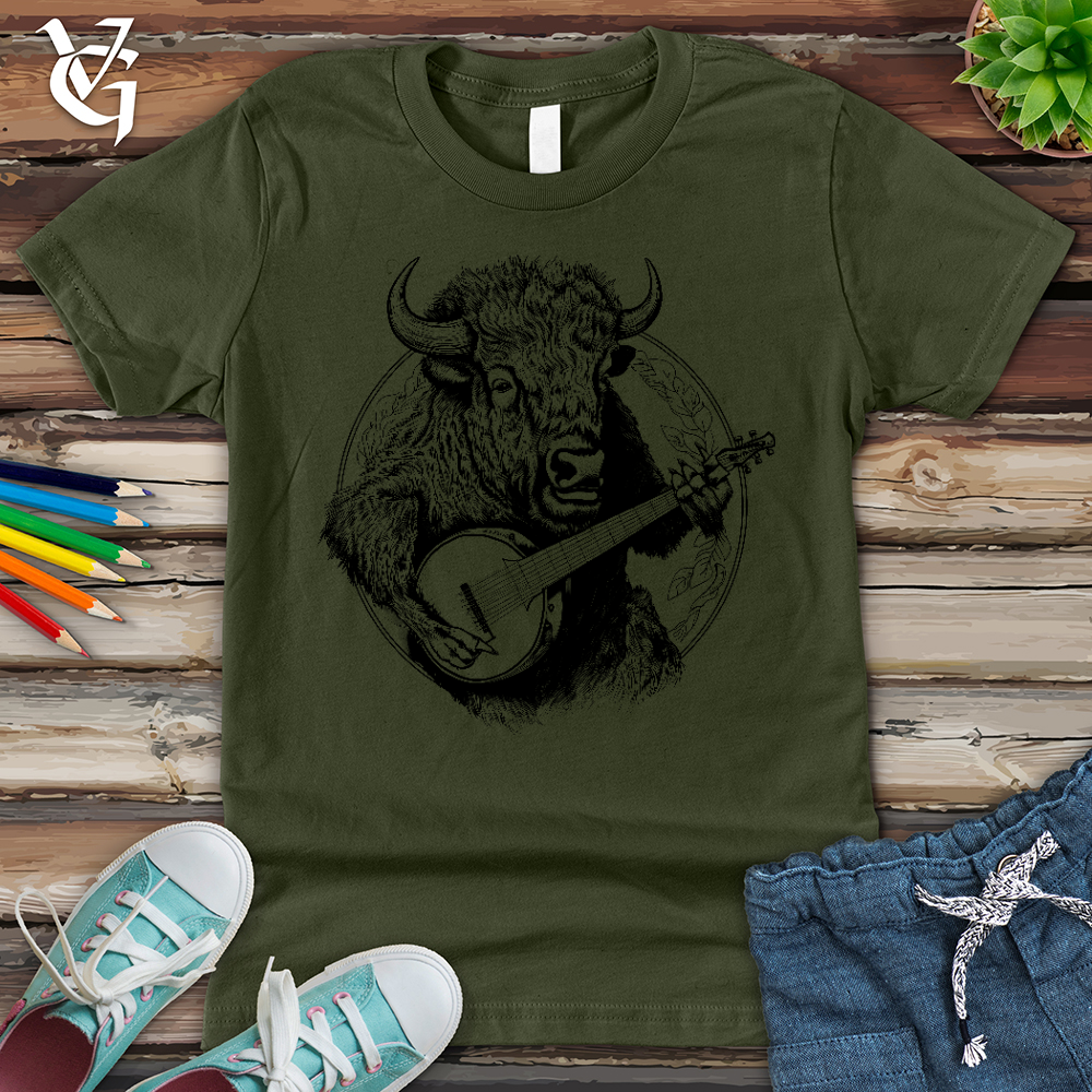 Viking Goods Banjo Bison Youth Tee Military Green / L