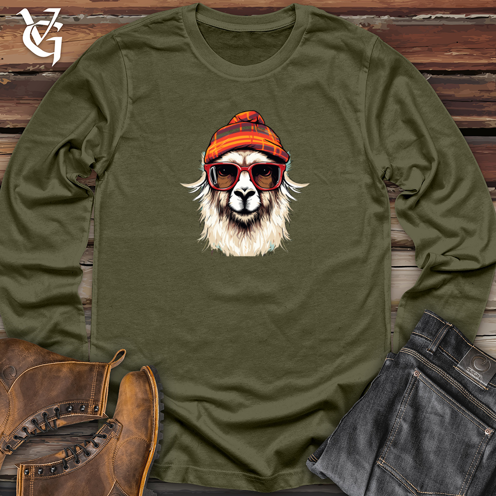 Viking Goods Beanie Llama Chic Long Sleeve Military Green / L