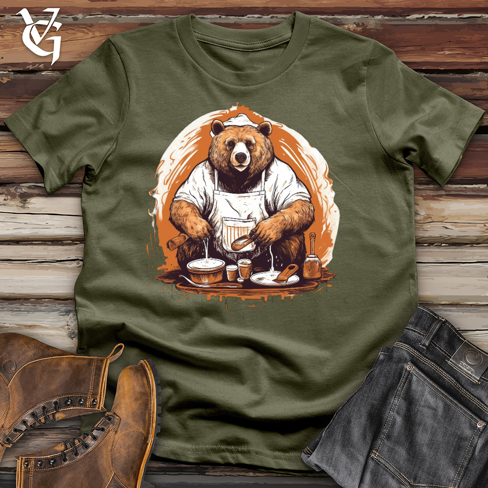 Viking Goods Bear Chef Cotton Tee Military Green / L